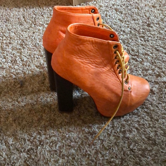 Orange heel bootie - Picture 2 of 3